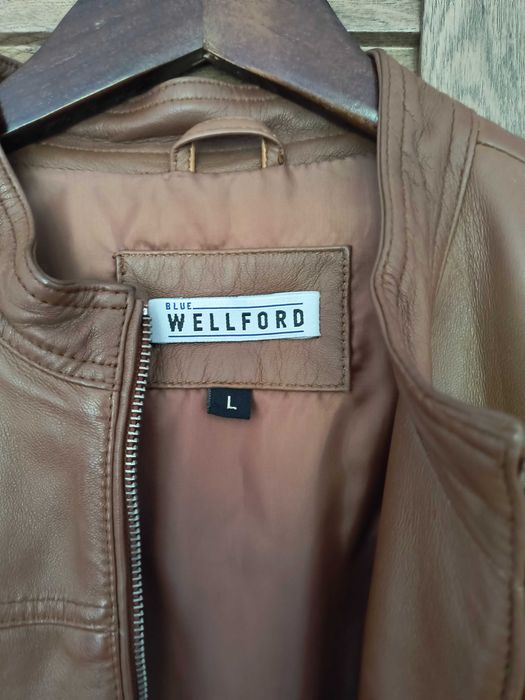 Мъжко кожено яке Blue Wellford (L)