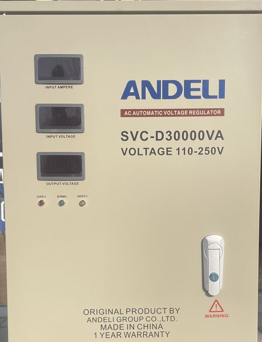 Стабилизатор ANDELI Жайдари Энг Зури ТОЗА Оригинал SVC-30kva 110-250V