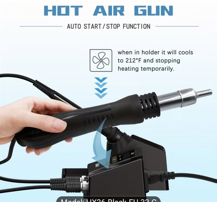 Statie aer cald  2in1, suflantă, statie lipit, pasta flux lipit