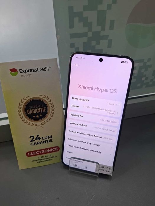 Telefon Xiaomi 14 5G (AG44 B:28713.32)-garantie 2 ani!