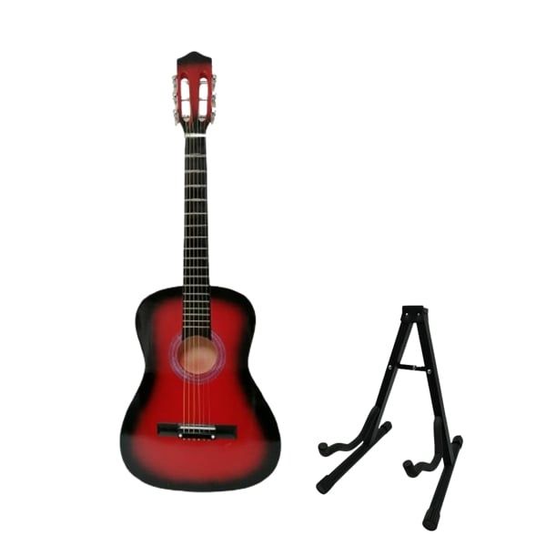 Set stativ universal pliabil si chitara clasica din lemn 4/4, 95 cm