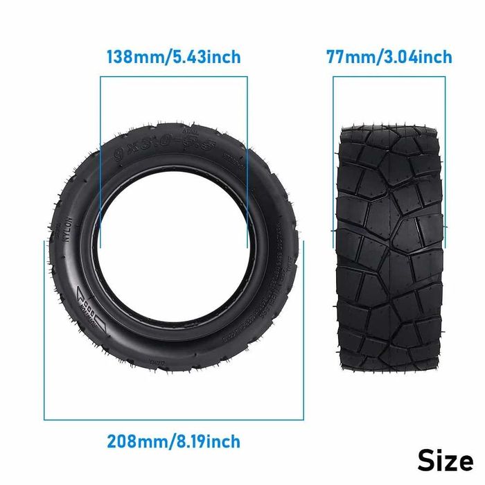 Cauciuc tubeless 9x3.0-5.5 trotineta electrica Kukirin G2 Pro 2024