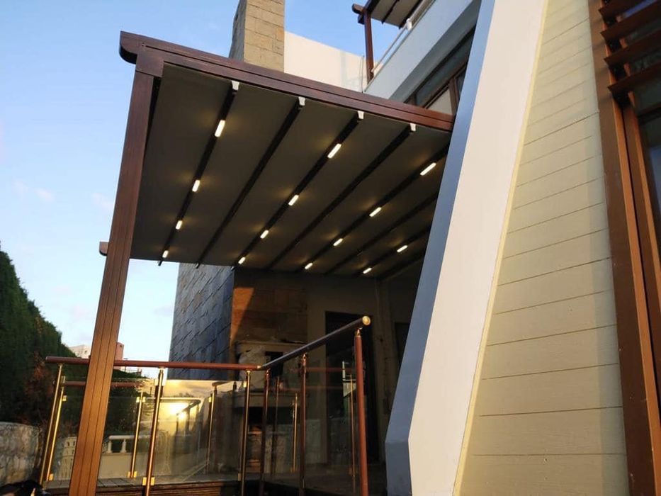 Пергола, биоклиматична пергола, стъклени тавани,гилотинно остъкляване