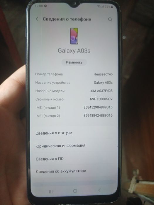 Samsung A03 s. Xamma joyi ishlidi