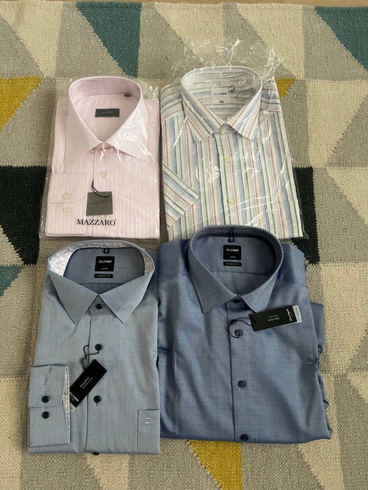Set 4 cămăși bărbați – Mazzaro + Olymp Luxor – Noi cu etichetă / ambalaj