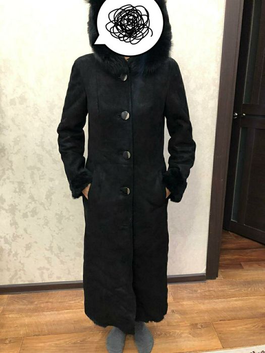 Дублёнка черная в