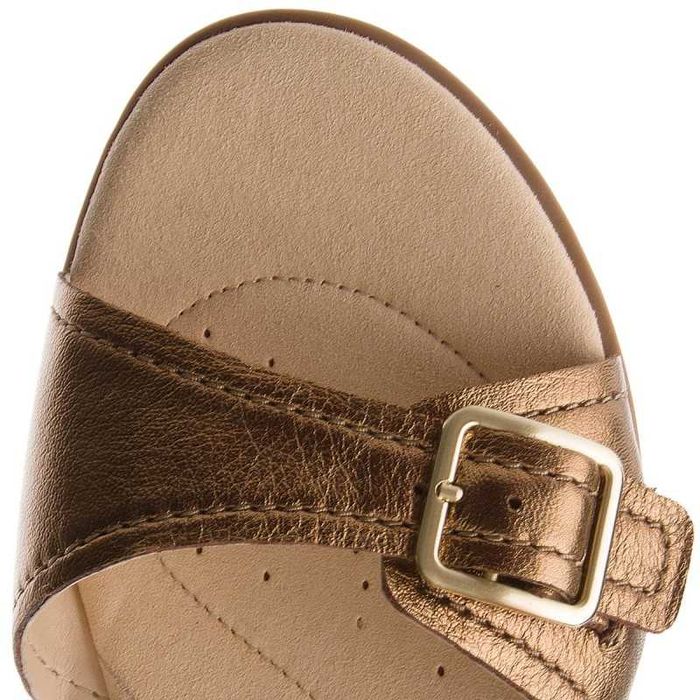 %ПРОМО% CLARKS № 37 & 39 – Дамски сандали от ест кожа BRONZE METALLIC"
