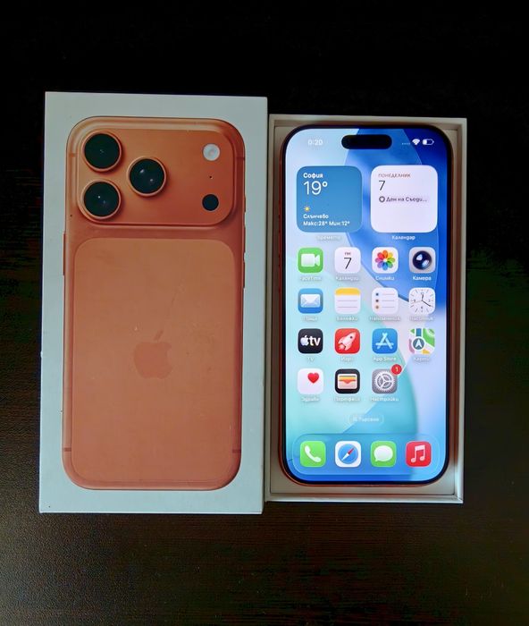 НОВ iPhone 17 Pro / 100% Батерия (Само 16 цикъла) + Международна Гаранция до 08.2027 г. + Кейс и Протектор