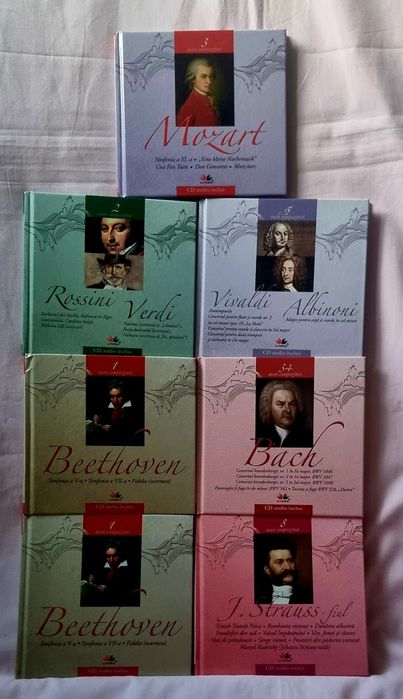 Lot de 12  carticele cu Cd-uri Mari compozitori