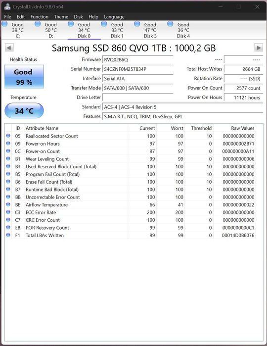 SSD 1TB Samsung 860 QVO, SATA III, 2.5" - MZ-76Q1T0BW