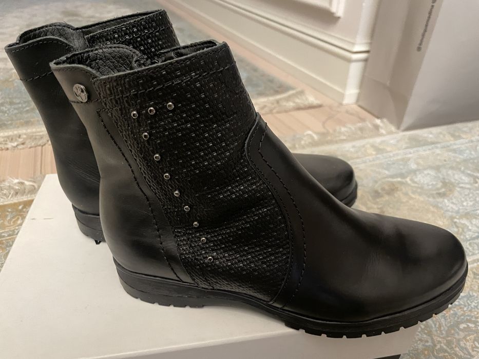 Новые Кожаные  полусапоги, Италия, страна производитель Бразилия