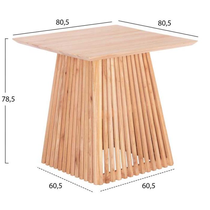 Маса, Frantz, Натурален, Дърво, 80.5х80.5х78см.