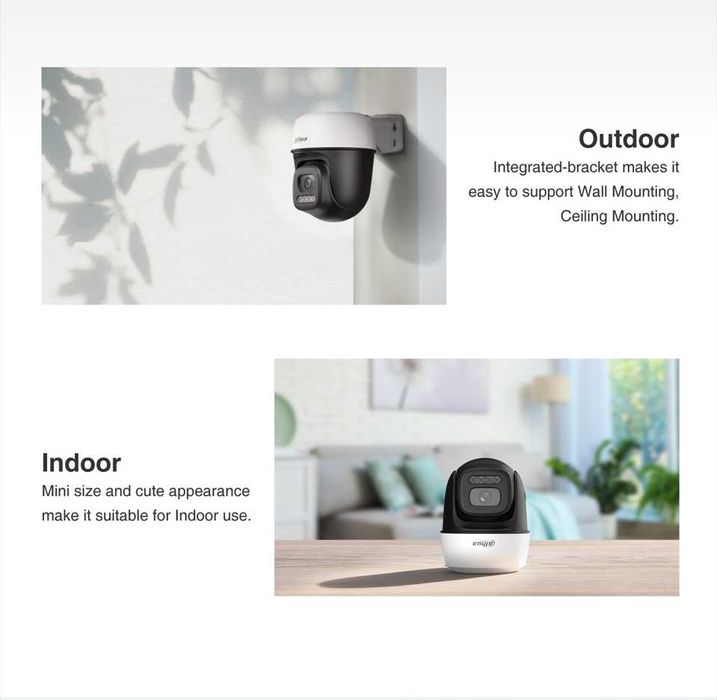 WiFi въртяща се камера Dahua 5MP PTZ с нощно виждане и проследяване