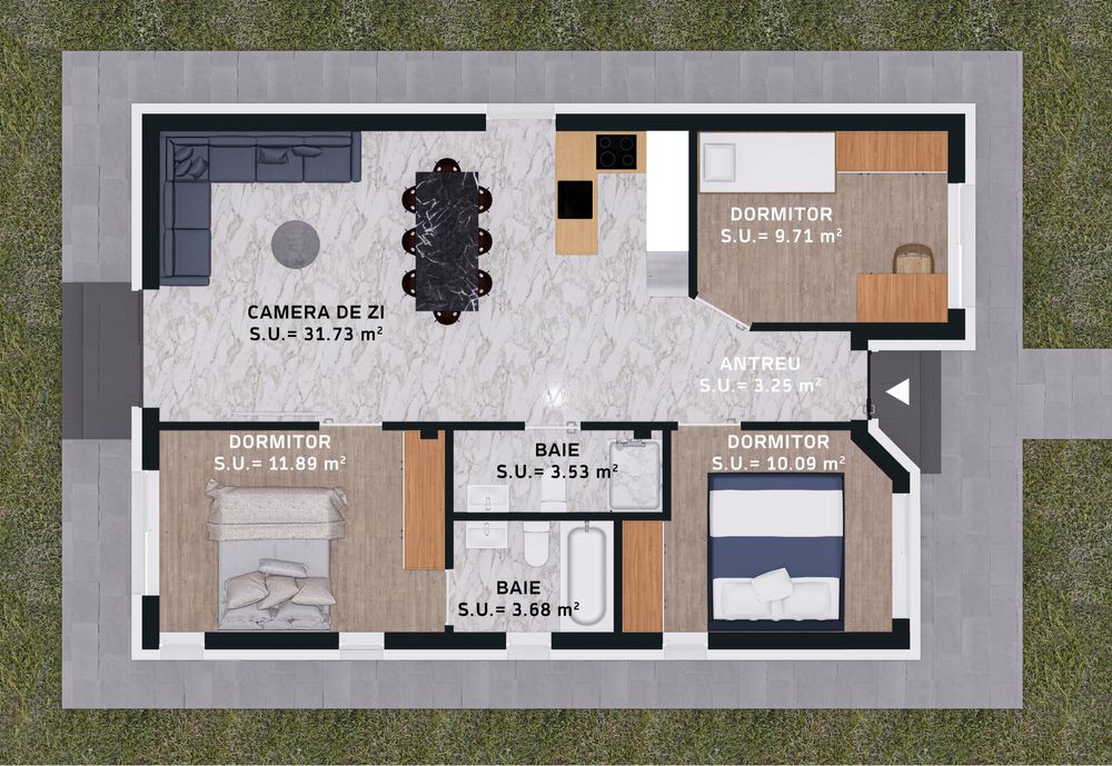 Casa premium de vânzare, cartier asfaltat - cartierul Olimp/Casandra