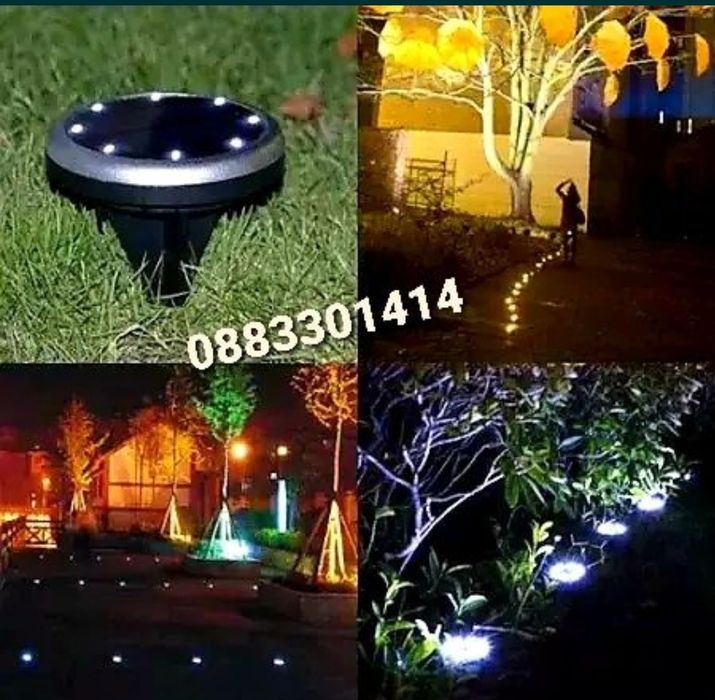 Комплект 8 броя Соларна лампа за земя