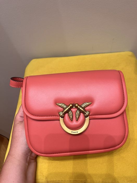 Дамска чанта Pinko love box bag fl mini napa Чисто нова