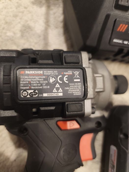 Parkside impact BL 226 Nm + зарядно + батерия