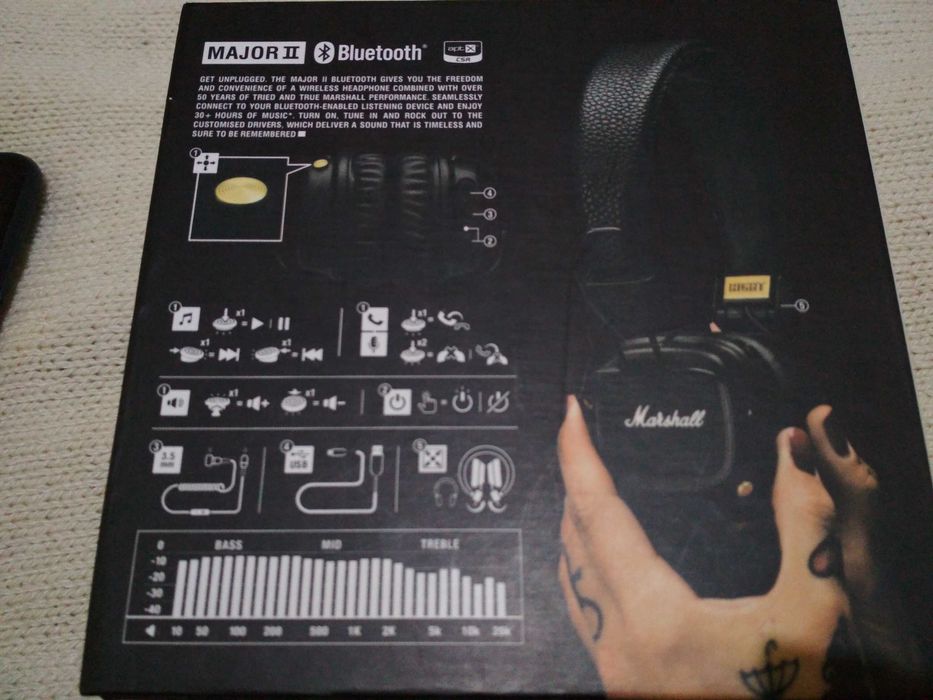 Наушники Marshall Major 2 Bluetooth Black