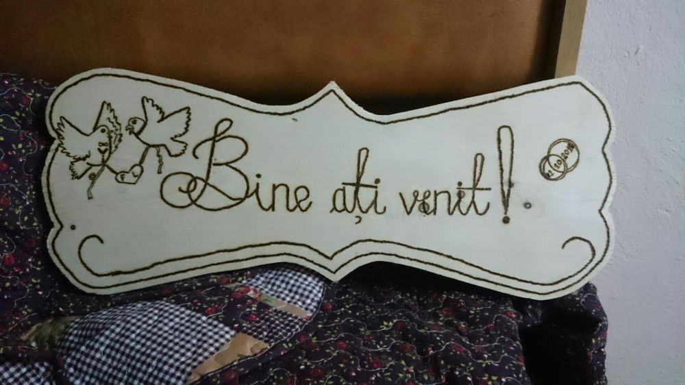 Realizăm pancarte pentru nuntă/botez/onomastice și leagăne de copii