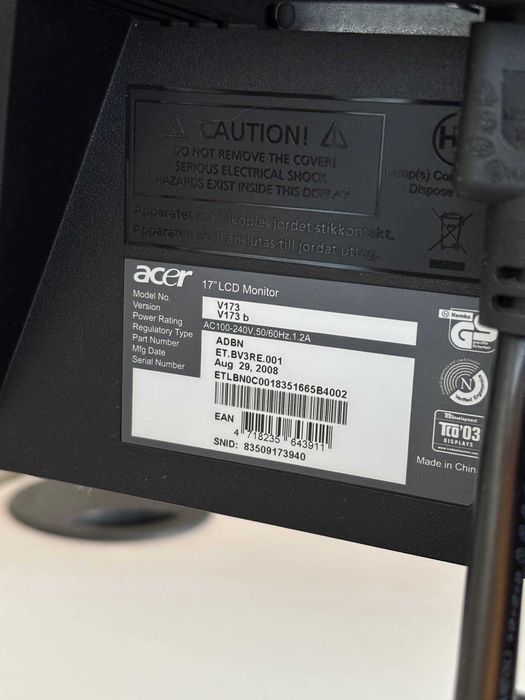 Монитор Acer V173 (брак)