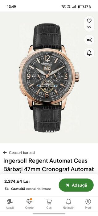 Ceas automatic Ingersoll editie limitata