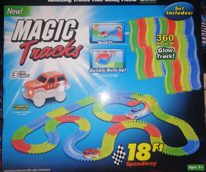 MAGIC TRACKS Гоночная Трасса 5.5 метров +2 шт Машинки