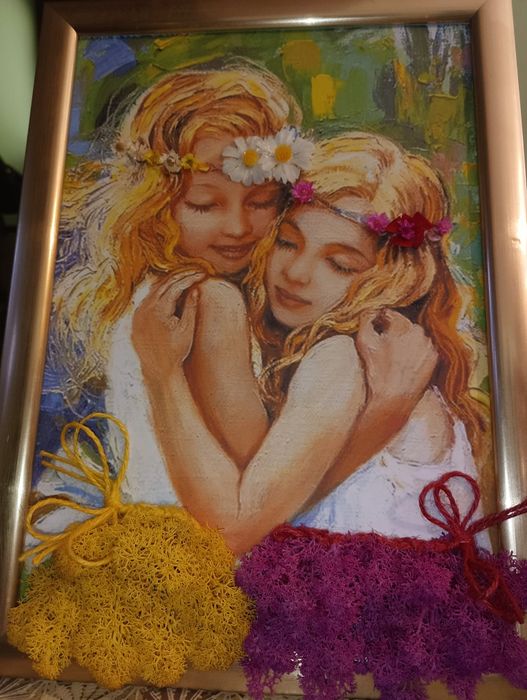 Ръчно изработени картини със скандинавски мъх