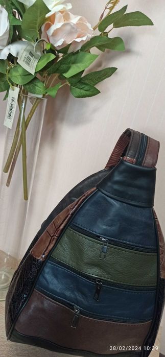 Елегантни дамски чанта-раници от естествена кожа!Различни цветове!