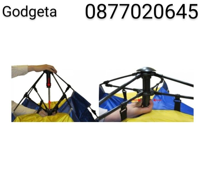 Палатка за 4 човека - саморазгъваща се - Размер: 210х210х130см