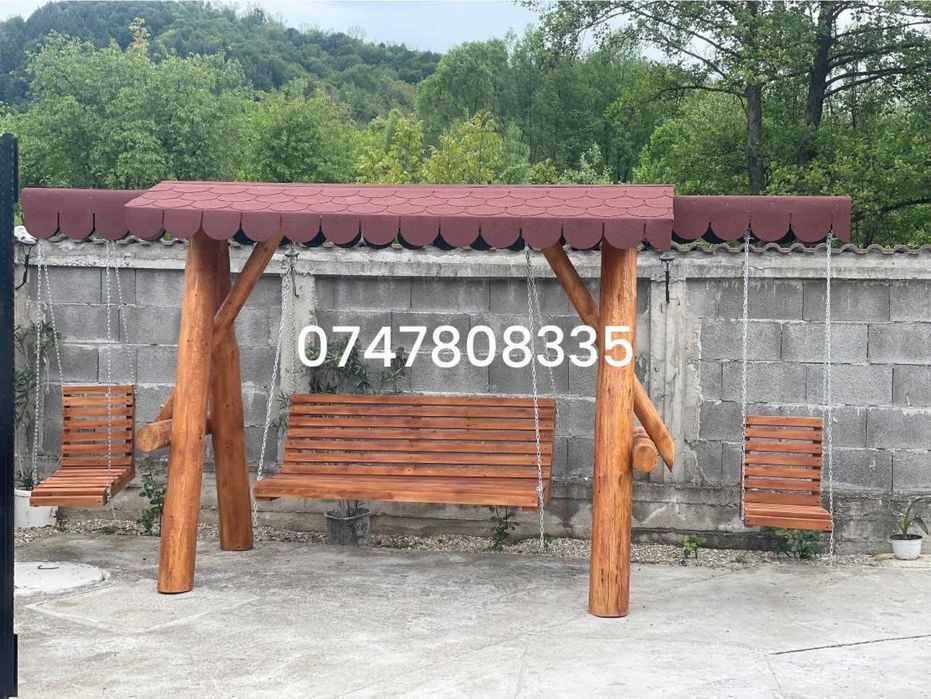 Realizam balansoare rustice din bile de brad