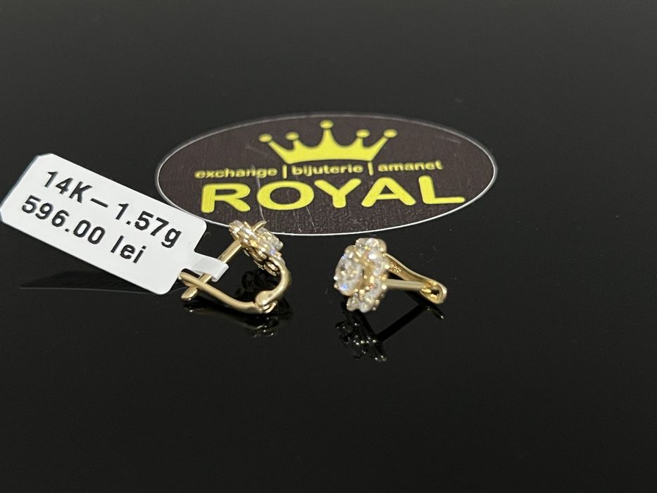 Bijuteria Royal CB: Cercei dama aur 14k 1,57gr