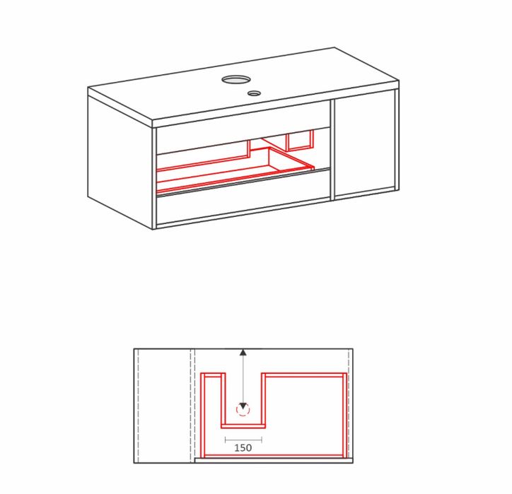 ТОП Оферта - Комплект шкафове за баня - TRIANO