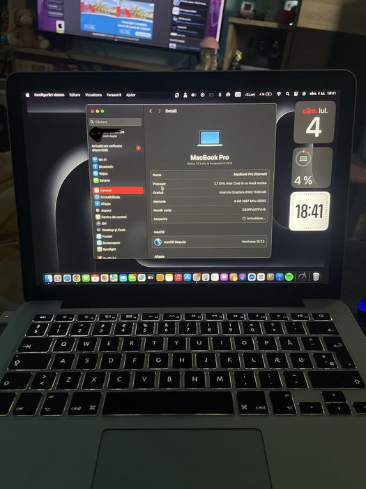 MacBook Pro 13” Retina Early 2015 | i5 | 8GB RAM | SSD 128 GB | OFER SI BOXE