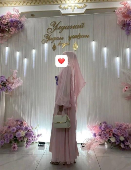 Платье с абайкой и платком