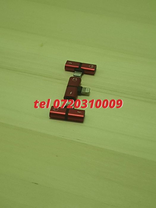Adaptor 2 In 1 Pentru Iphone Ipad 35 Mm Jack Lightning Casti Si