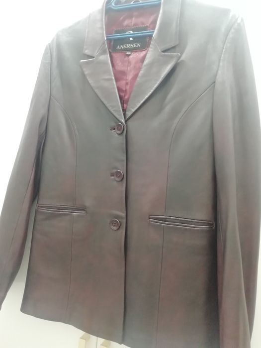 Пиджак кожаный, женский