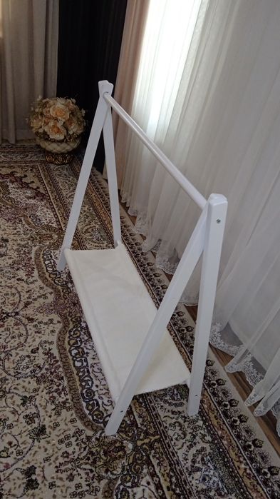 Детский вешалка напольная для одежды деревянная