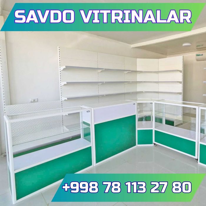 Прилавок витрина, стеклянная, metal oynaly vitrina va prilavkalar