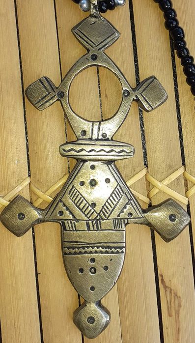 Cruce tuaregă Agadez – Teneghelt, Pandantiv etnic tribal, Mali, 10cm