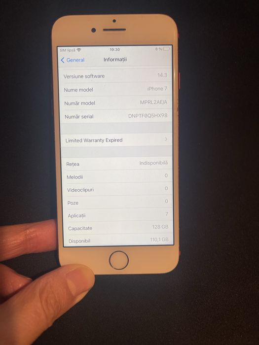 Iphone 7 ,Capacitate memorie 128GB