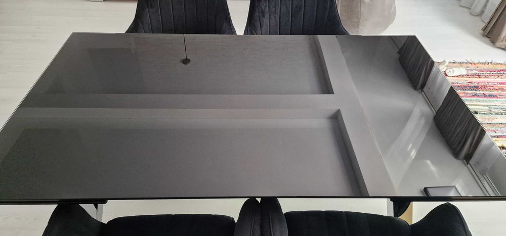 Masa dinning sticla extensibila