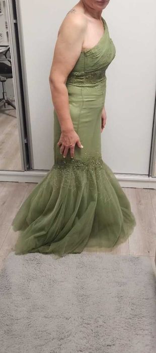 Rochie de seara culoare verde fistic