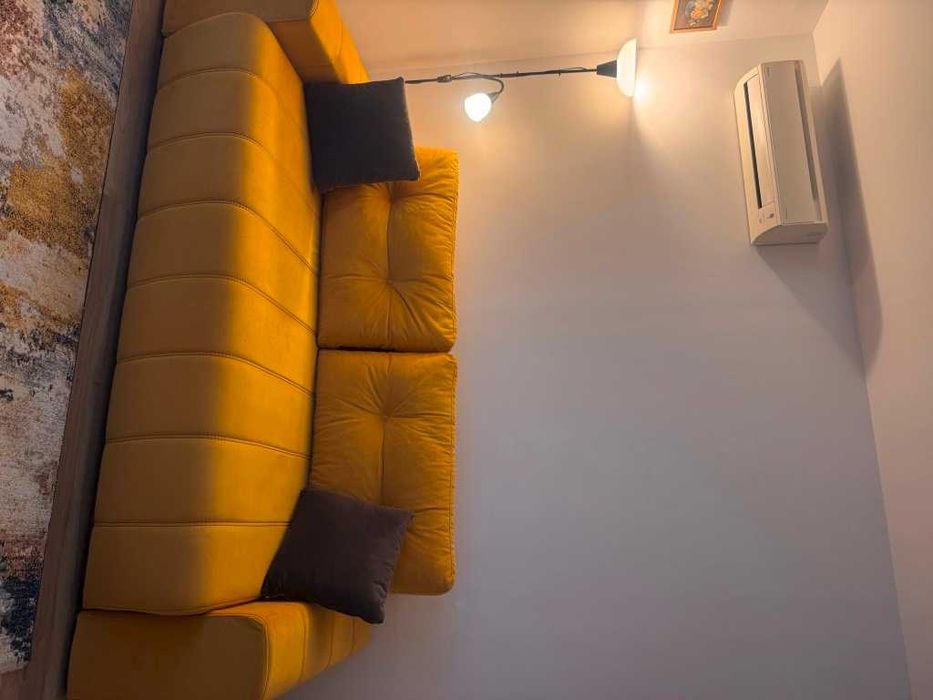 Canapea extensibila 3 locuri Alina - casa Eduard, galbena, noua