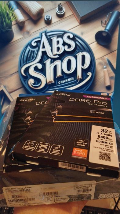 Новая Оперативная Память DDR5 Crucial Pro 32GB (2 x 16GB) 6400MHz CL32