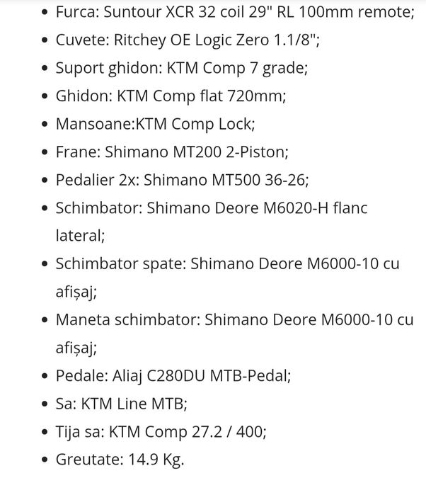 Bicicleta KTM Ultra Flite 29-er, Fire Orange/Black, L, 53cm