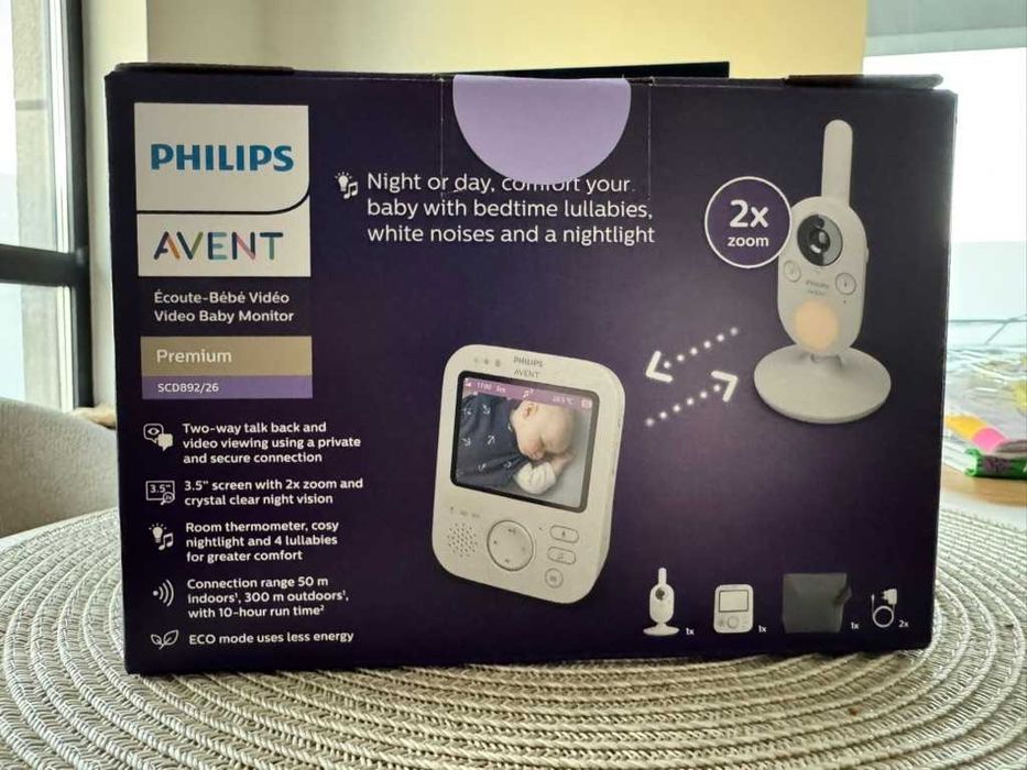 Philips Avent SCD892/26 бебефон, видеофон, бял (Нов, Неотварян)