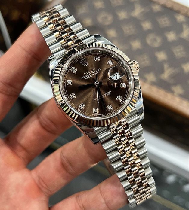 Rolex Date-Just Diamond 41mm Chocolate