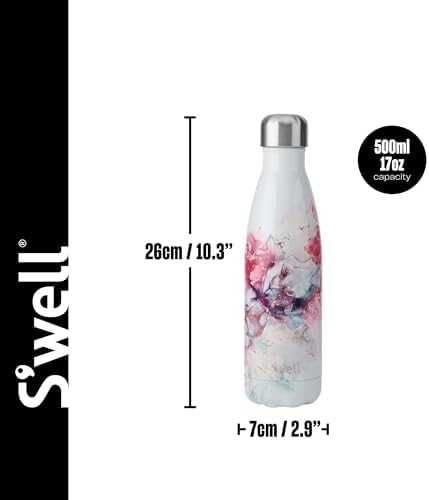 Нова Вакуумна бутилка S'well Rose Marble 500мл -държи топло и студено