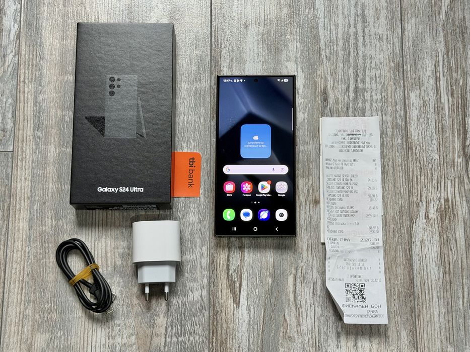 Samsung Galaxy S24 Ultra 256 GB 12 GB Ram Dual Sim Отличен Като Нов