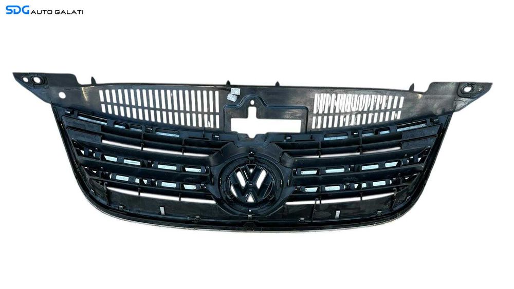 Grila Centrala cu Emblema Sigla de pe Bara Spoiler Fata Volkswagen Tiguan NFL Non Facelift 2007 - 2011 Cod 5N0853653 1K5853600 5N0853651 [L5326]